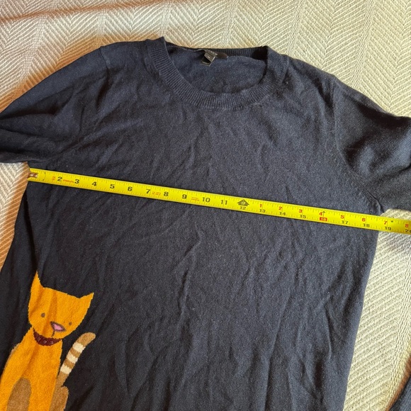 J. Crew Women's Knit Cat Sweater Wool Blend, Navy, Size M - Picture 8 of 9